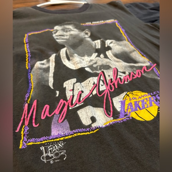 Magic Johnson Los Angeles Lakers Vintage T-Shirt - Picture 3 of 7